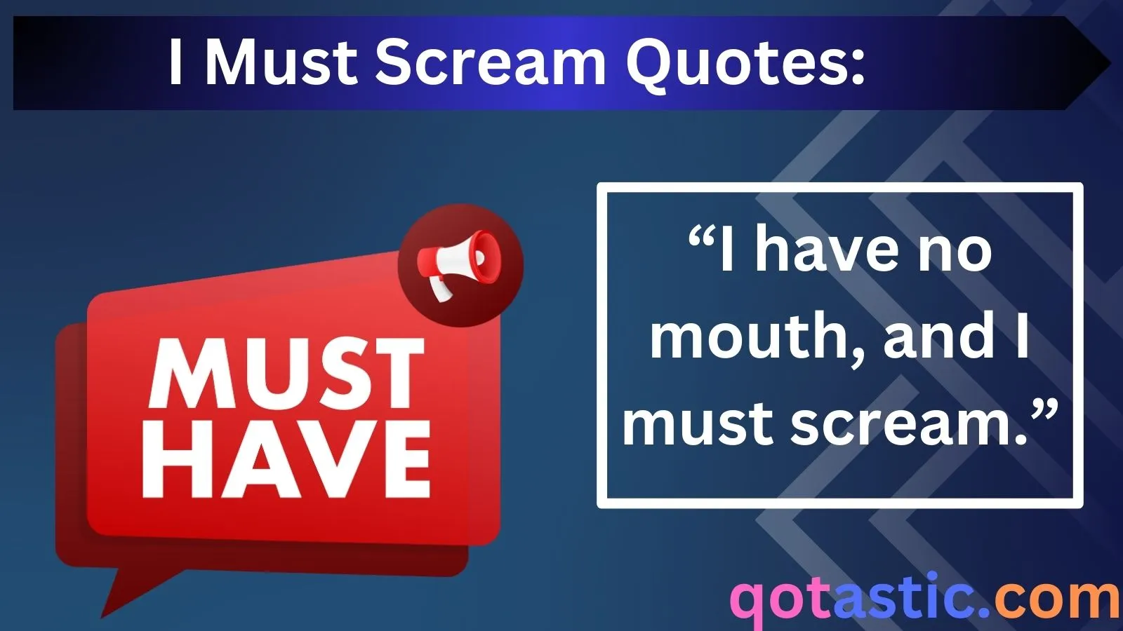 Read more about the article I Have No Mouth and I Must Scream Quotes: Perfect for Captions, Jokes, and Fun Conversations
